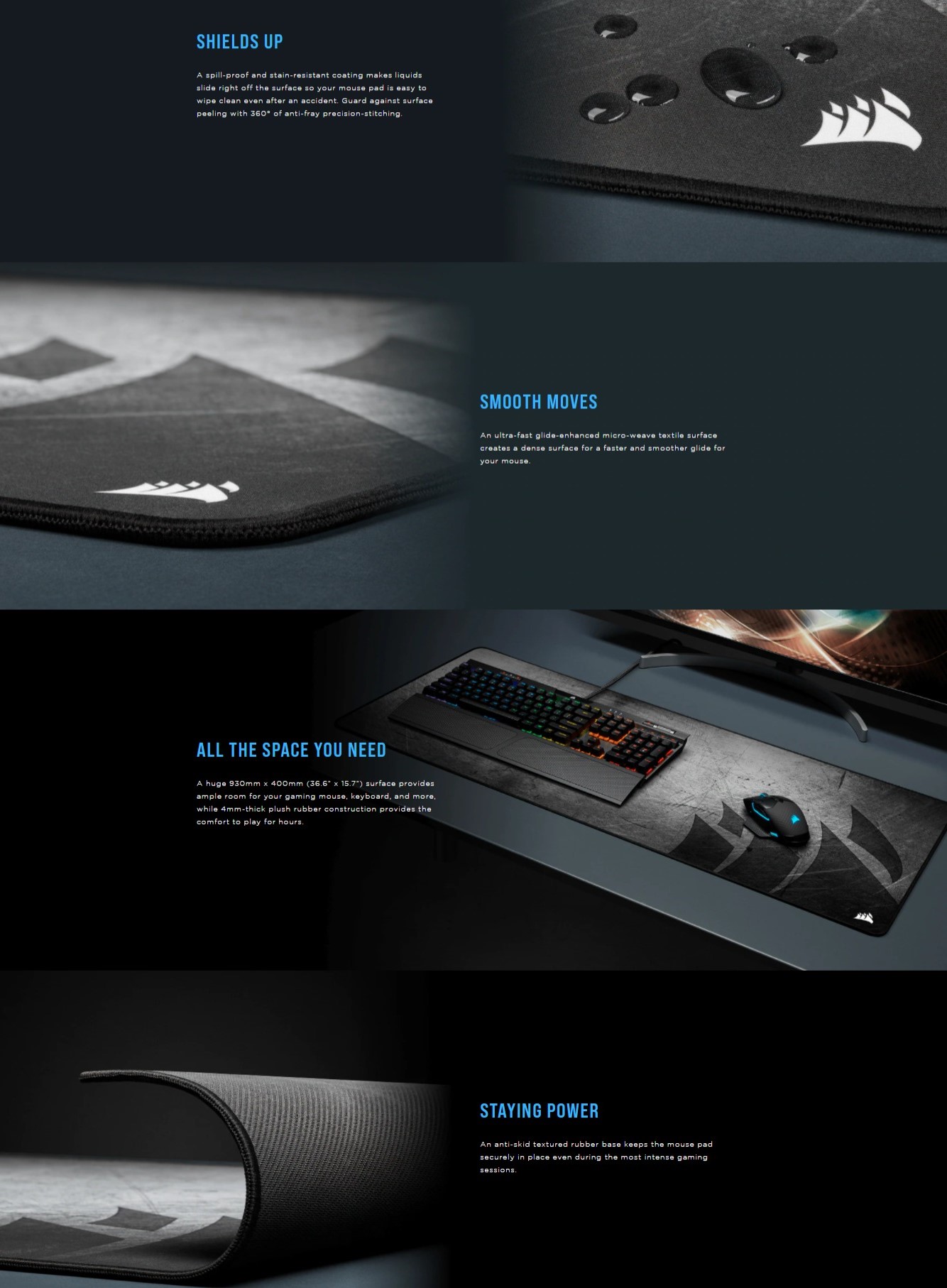 Corsair MM350 Pro mouse padExtended XL CH9413771WW