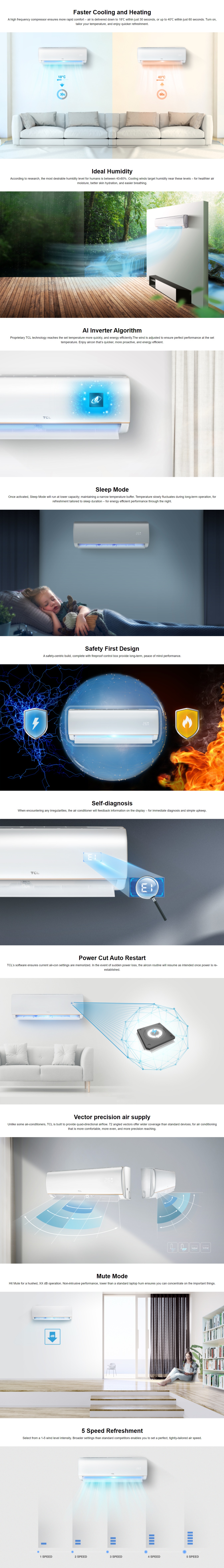 TCL TAC12 HEB Elite 1 Ton Inverter Air Conditioner Pakistan